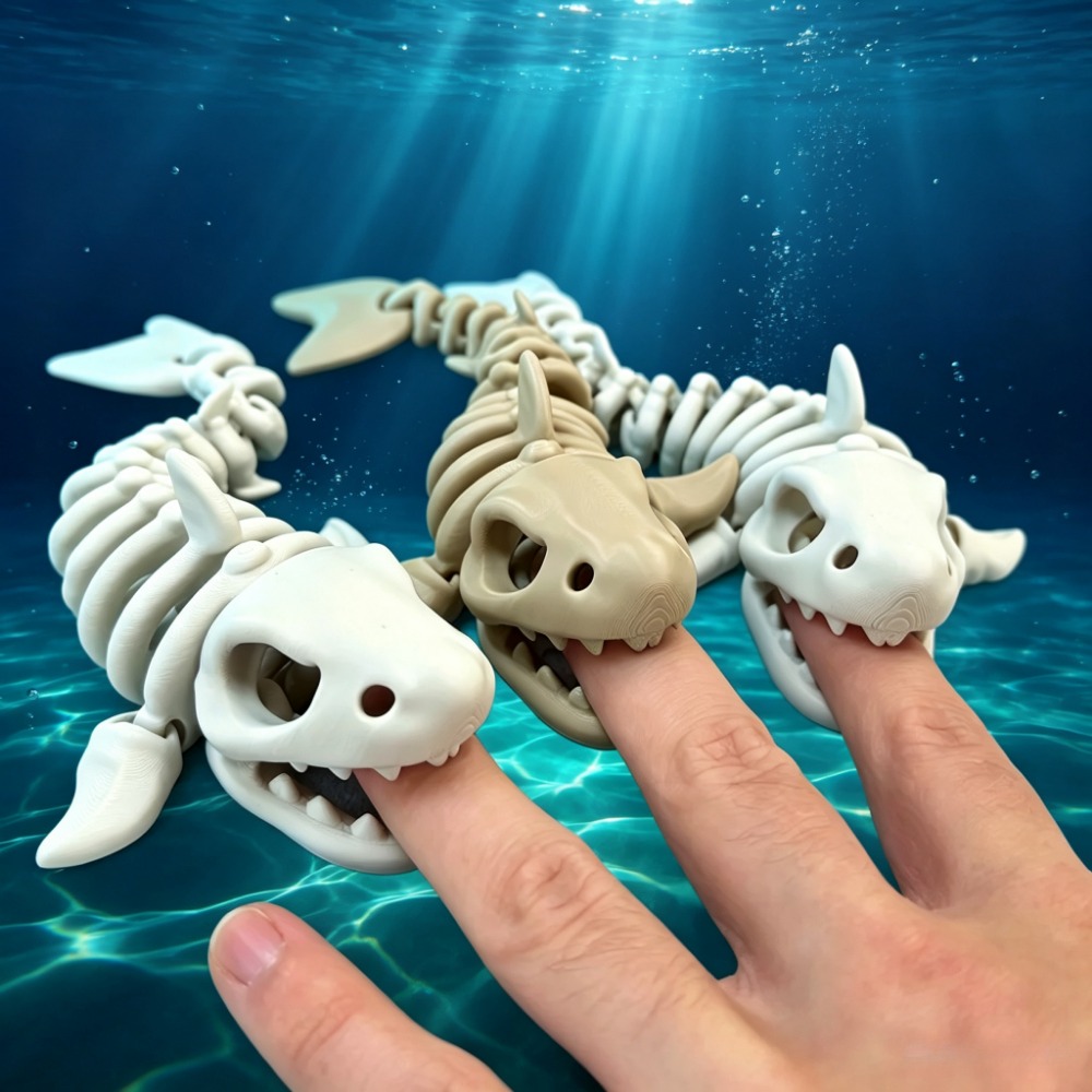 Aquarium Fish Only - Haifisch-Skelett Aquarium-Dekoration Bewegliche Verzierung für Reptilien