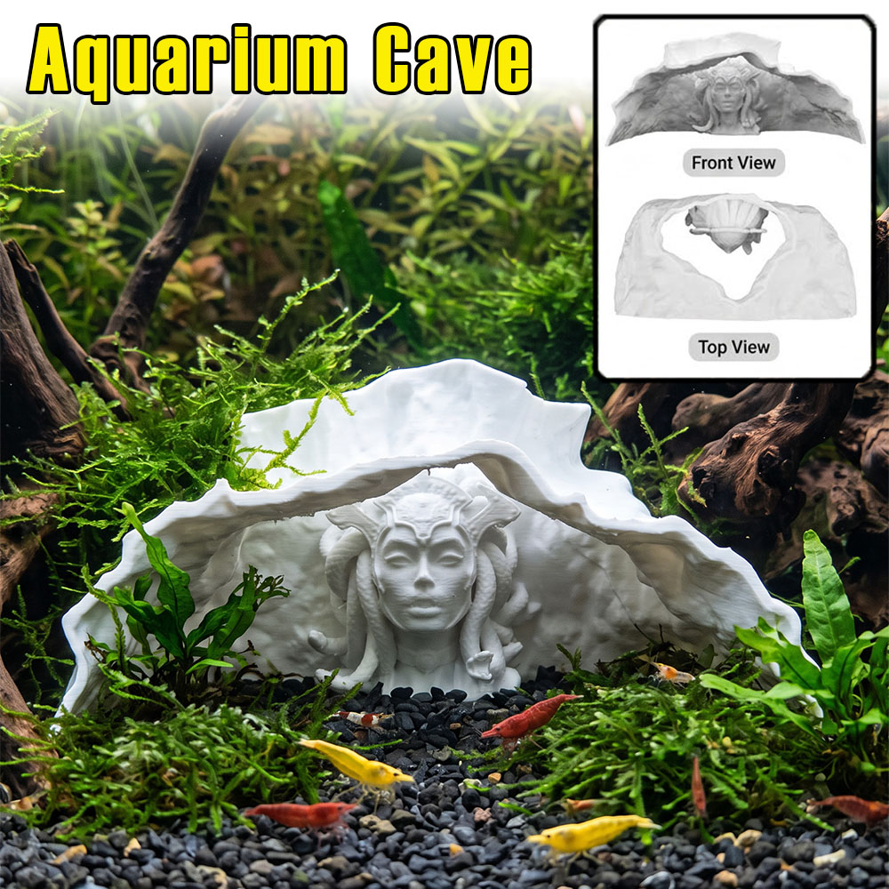 Aquarium Fish Hiding Places - Aquarium-Höhle PLA 3D-Druck Kreative Fischbecken-Höhle Imitierte