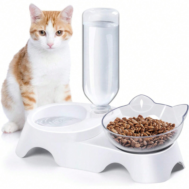 Royal Canin Food Medium - 1 Stück Doppel-Hunde- und Katzenfutterschüssel-Set mit