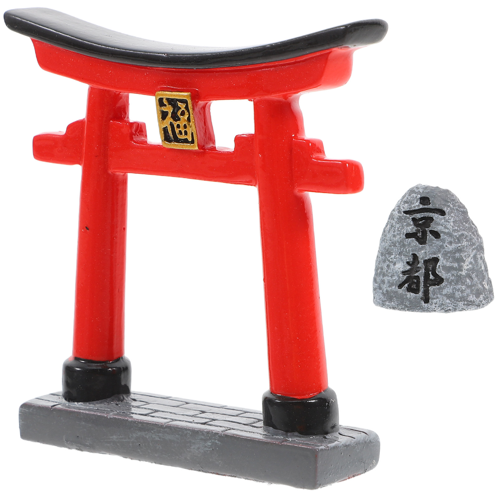 Aquarium Fish Japanese - Kleines Kyoto Torii-Tor-Ornament für die Aquariengestaltung,