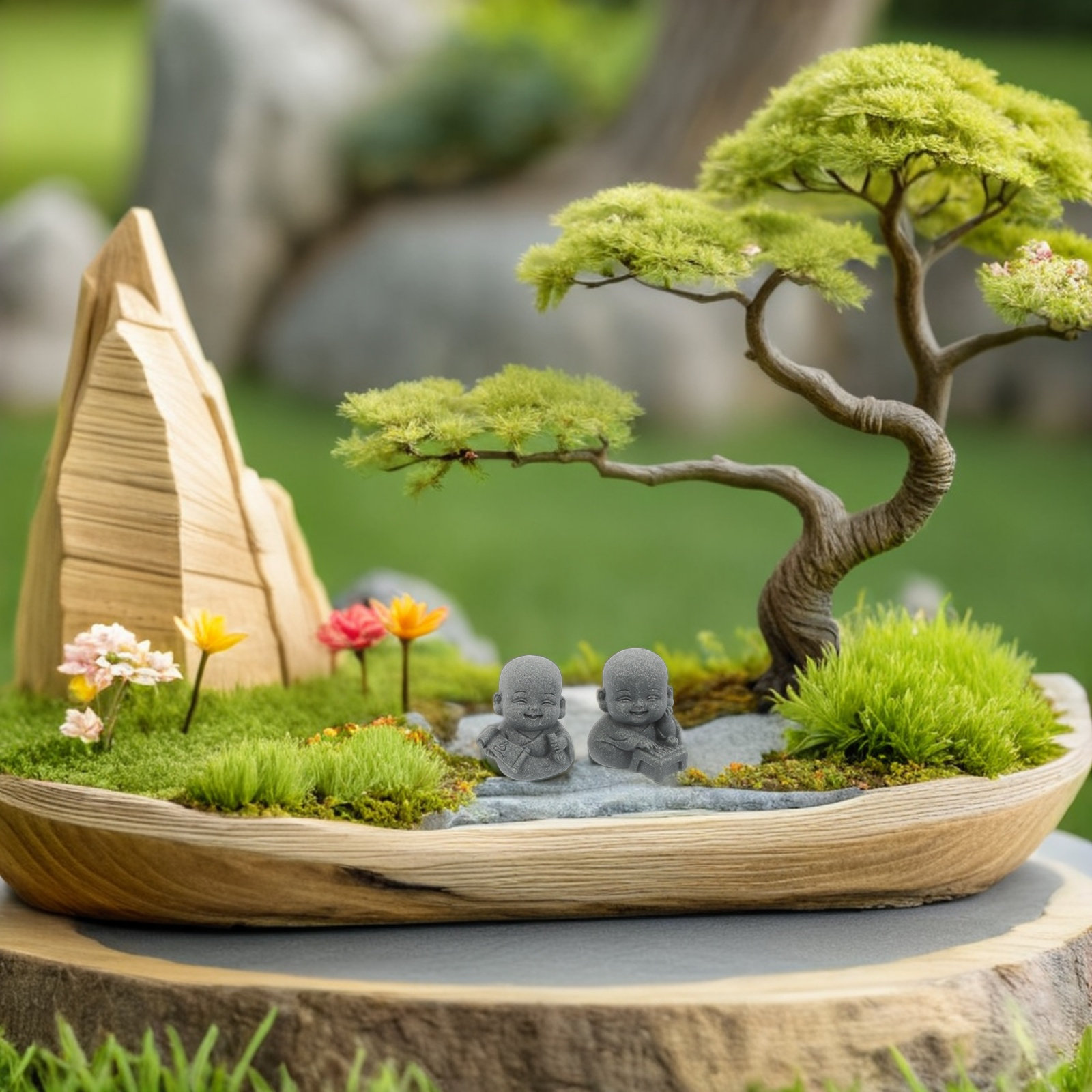 4 Stücke Sandstein-Mönchfigure – Aquarium Fish Japanese Bewertung und Preis