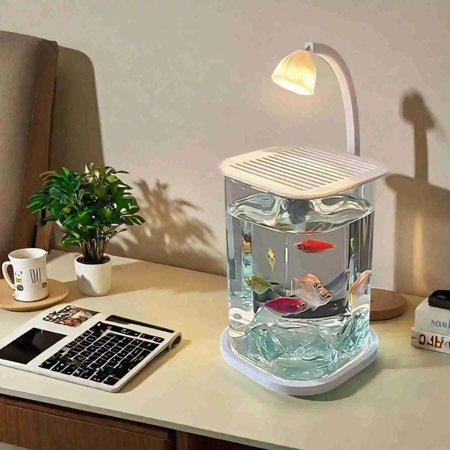 Mini Betta Fisch Glas Tank Des – Fish Toy In Aquarium Bewertung und Preis